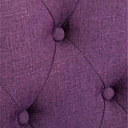 Sedie da pranzo Parsons imbottite in legno massello Roundhill Furniture Habit, viola, set da 2