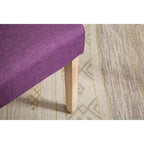 Sedie da pranzo Parsons imbottite in legno massello Roundhill Furniture Habit, viola, set da 2