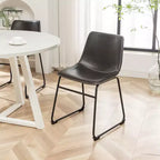 Roundhill Furniture Varna Set da pranzo rotondo, tavolo da pranzo a cavalletto con 4 sedie eleganti, 5 pezzi