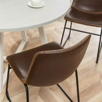 Roundhill Furniture Varna Set da pranzo rotondo, tavolo da pranzo a cavalletto con 4 sedie eleganti, 5 pezzi