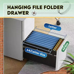File Cabinet, 3-Drawer Vertical Filing Cabinet, Slim Space-Saving Storage for Legal/Letter Size Files, Home & Office Organization
