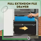 File Cabinet, 3-Drawer Vertical Filing Cabinet, Slim Space-Saving Storage for Legal/Letter Size Files, Home & Office Organization