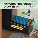 File Cabinet, 3-Drawer Vertical Filing Cabinet, Slim Space-Saving Storage for Legal/Letter Size Files, Home & Office Organization