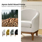 Poltrona Kiian Boucle con gambe in legno massello | HULALA HOME