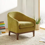 Poltrona Kiian Boucle con gambe in legno massello | HULALA HOME