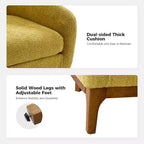 Poltrona Kiian Boucle con gambe in legno massello | HULALA HOME