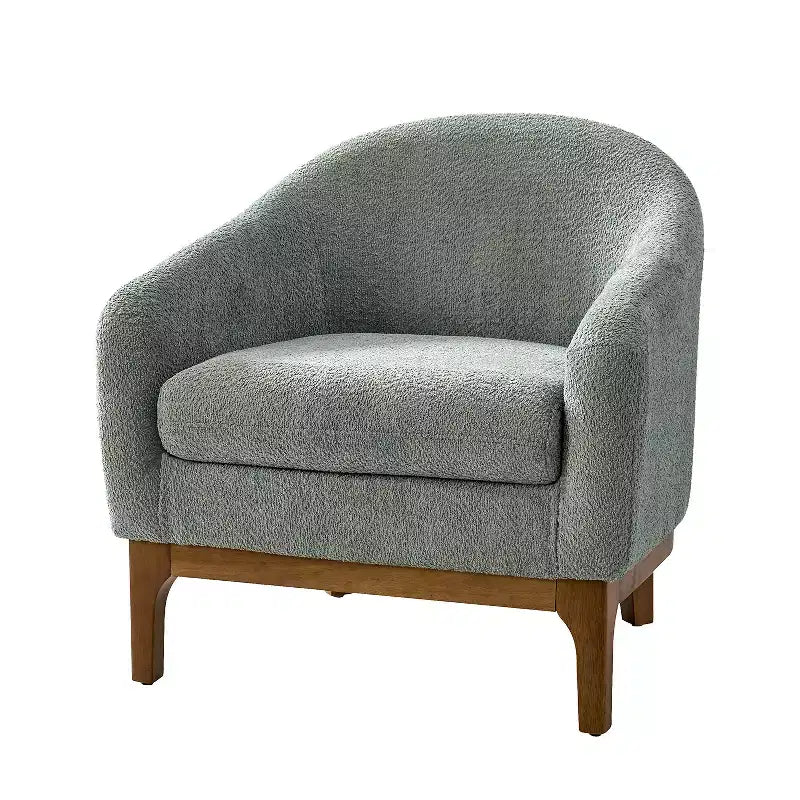 Kiian Boucle Armchair Chair with solid wood legs| HULALA HOME