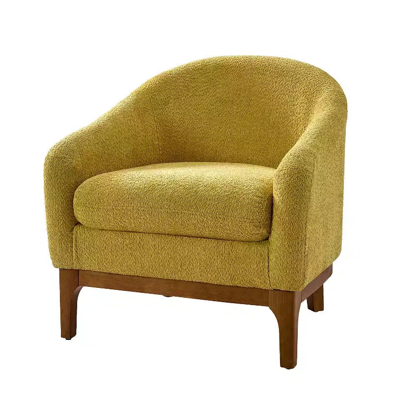 Kiian Boucle Armchair Chair with solid wood legs| HULALA HOME