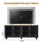 Set 3 Pezzi Mobile TV da Parete, Centro Intrattenimento con Librerie per TV Fino a 70 Pollici, Tavolo Consolle Media con Cassetti per Soggiorno Camera da Letto