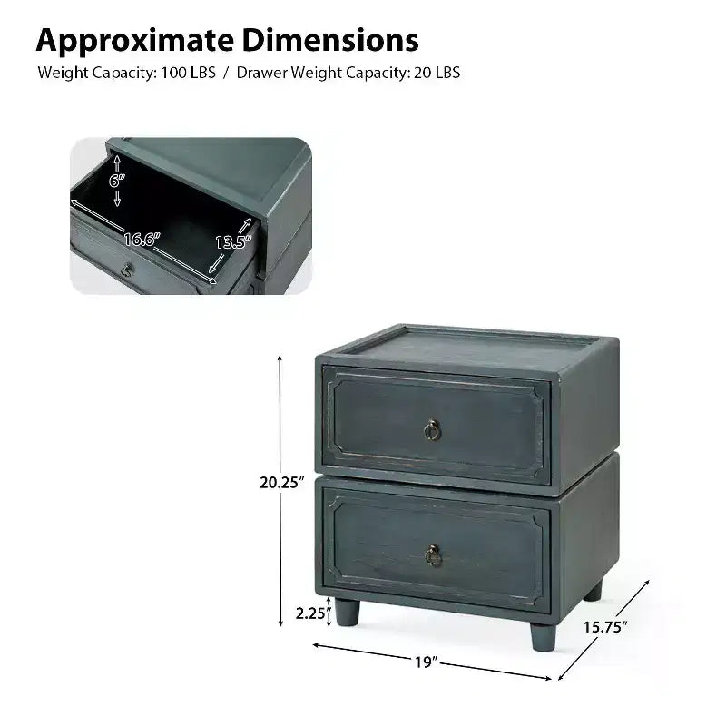 Oddone 2 - Drawer end table With Modular Design| ART OF LIVING DESIGNS