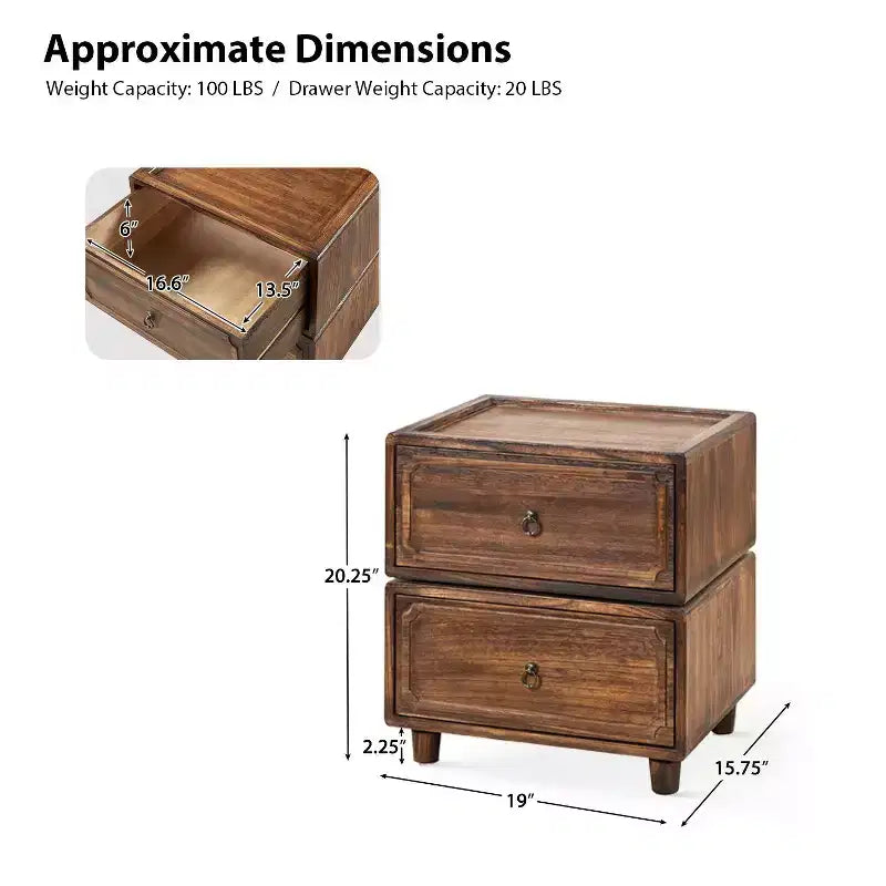 Oddone 2 - Drawer end table With Modular Design| ART OF LIVING DESIGNS