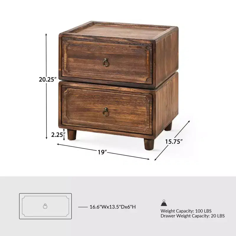 Oddone 2 - Drawer end table With Modular Design| ART OF LIVING DESIGNS