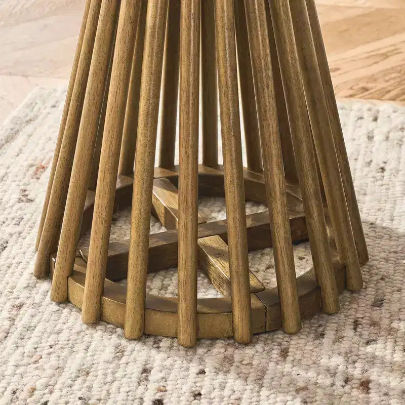 Tavolino rotondo in legno AndMakers da 15,75 pollici