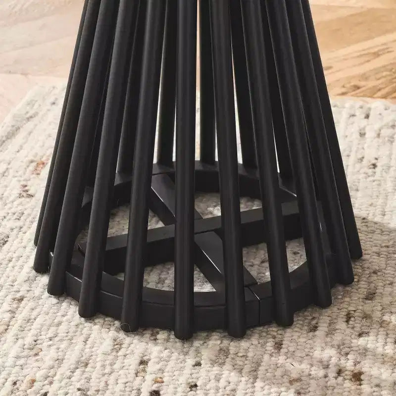 Tavolino rotondo in legno AndMakers da 15,75 pollici