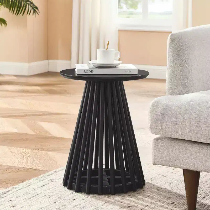 AndMakers 15.75 in. Round Wood Coffee Table