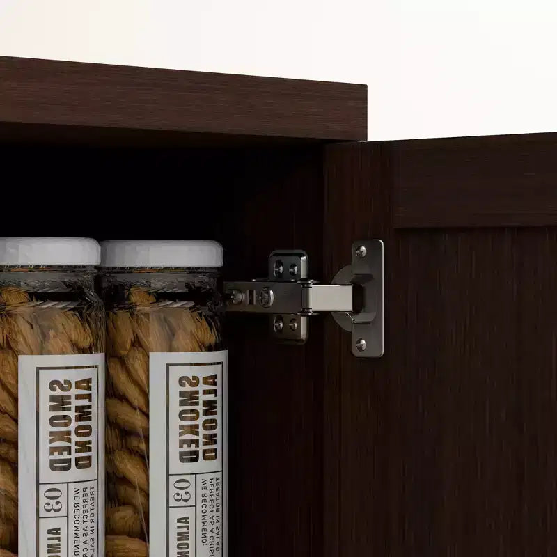 Dispensa da Cucina HOMCOM, Mobile Contenitore Autoportante a 5 Livelli con 2 Ripiani Regolabili per Sala da Pranzo, Soggiorno