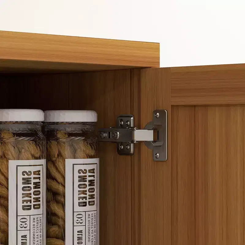 Dispensa da Cucina HOMCOM, Mobile Contenitore Autoportante a 5 Livelli con 2 Ripiani Regolabili per Sala da Pranzo, Soggiorno