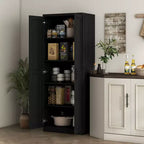 Dispensa da Cucina HOMCOM, Mobile Contenitore Autoportante a 5 Livelli con 2 Ripiani Regolabili per Sala da Pranzo, Soggiorno