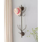 Kings Brand Furniture  Nino Metal 12 Hook Wall Mount Coat & Hat Rack, Pewter