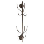 Kings Brand Furniture  Nino Metal 12 Hook Wall Mount Coat & Hat Rack, Pewter