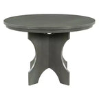 Whisen 5-Piece Rustic Charm Round Dining Set with 3 Upholstered Chairs and Curved Bench for Dining Room, Kitchen