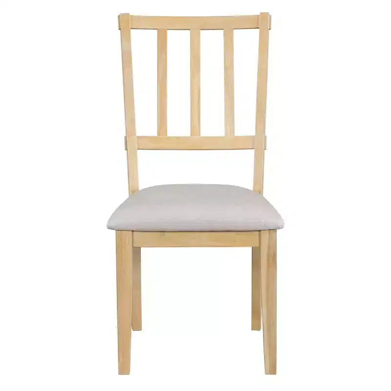 Whisen 5-Piece Rustic Charm Round Dining Set with 3 Upholstered Chairs and Curved Bench for Dining Room, Kitchen