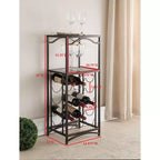 Kings Brand Furniture Biola Portabottiglie in Metallo da 15 Posti, Organizzatore, Rame Spazzolato