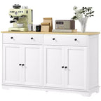 HOMCOM Sideboard Buffet Cabinet with Storage, Modern Kitchen Cabinet with 4 Doors, 2 Drawers and 2 Adjustable Shelves, Coffee Bar Cabinet