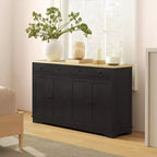 HOMCOM Sideboard Buffet Cabinet with Storage, Modern Kitchen Cabinet with 4 Doors, 2 Drawers and 2 Adjustable Shelves, Coffee Bar Cabinet