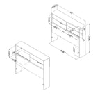 HomeStock Laminated Particleboard Twin Kids Headboard with Storage