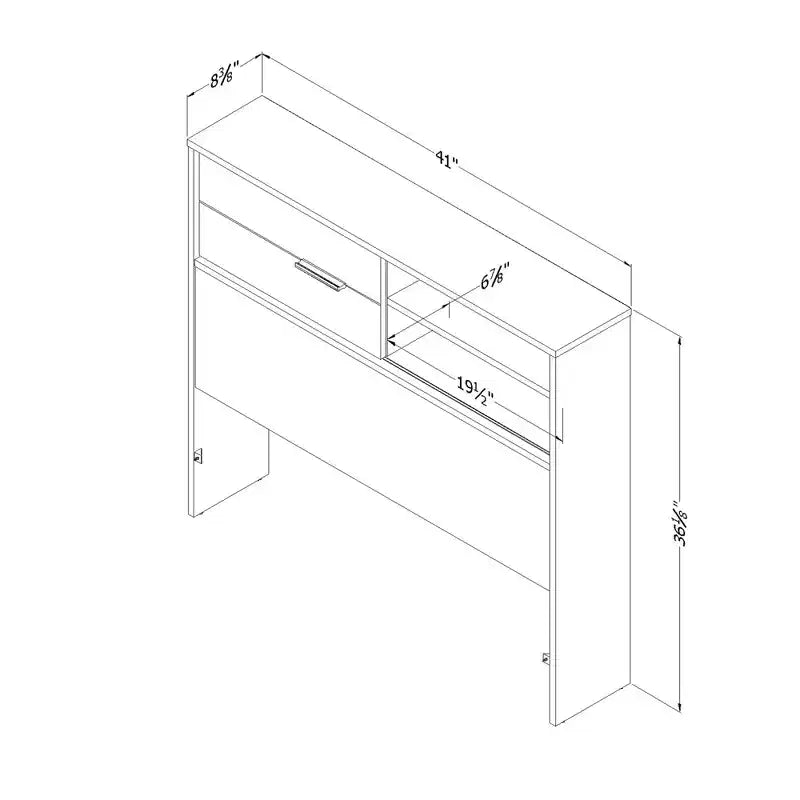 HomeStock Laminated Particleboard Twin Kids Headboard with Storage