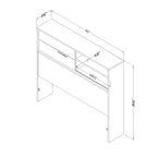 HomeStock Laminated Particleboard Twin Kids Headboard with Storage