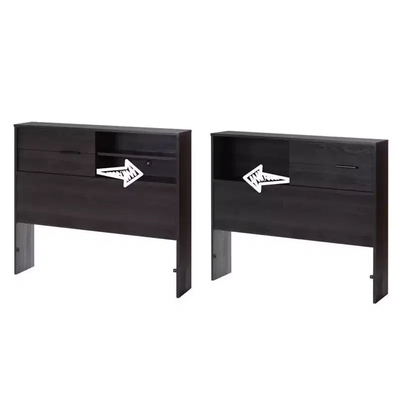 HomeStock Laminated Particleboard Twin Kids Headboard with Storage