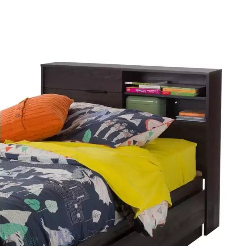 HomeStock Laminated Particleboard Twin Kids Headboard with Storage