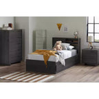 HomeStock Laminated Particleboard Twin Kids Headboard with Storage