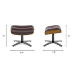 Jennifer Taylor Home, Pelle Baja Color Cioccolato