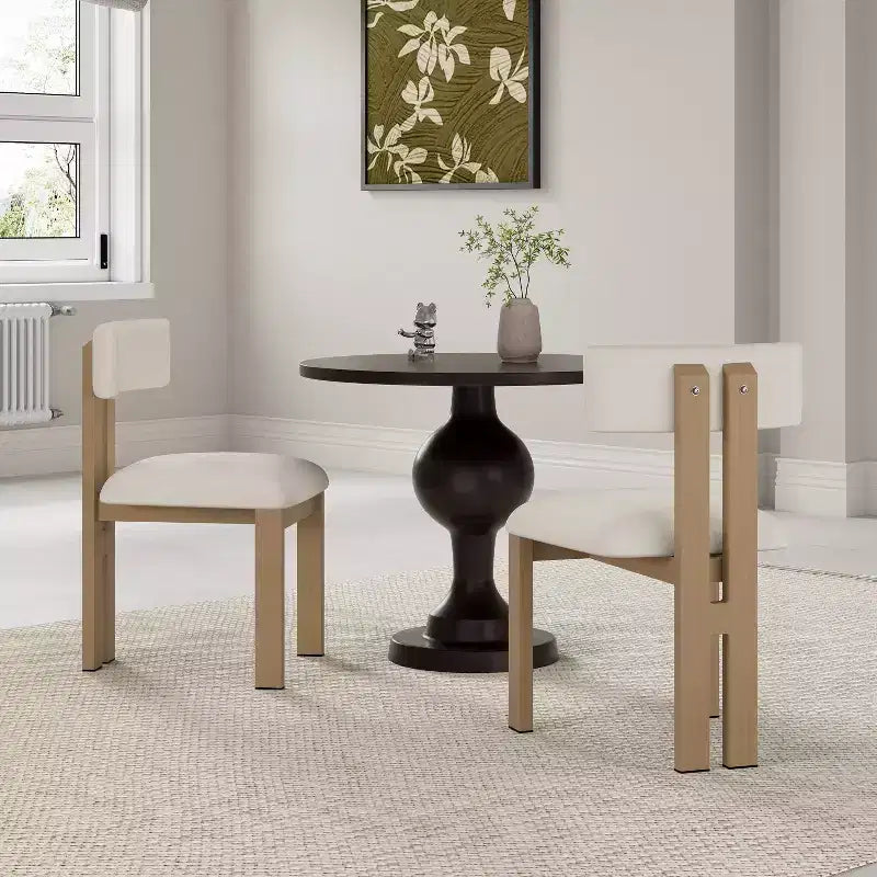 Christopher Knight Home Astura Iron Frame Upholstered Dining Chairs (Set of 2)