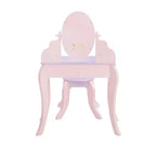 Fantasy Fields Little Princess Rapunzel Wooden Vanity with LED Mirror & Stool, Pink