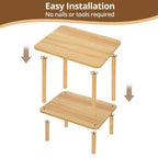 Hommpa Boho 2-Tier End Table with Storage Shelf Perfect for Small Space