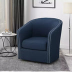 GDFStudio Leily Contemporary Fabric Swivel Club Chair