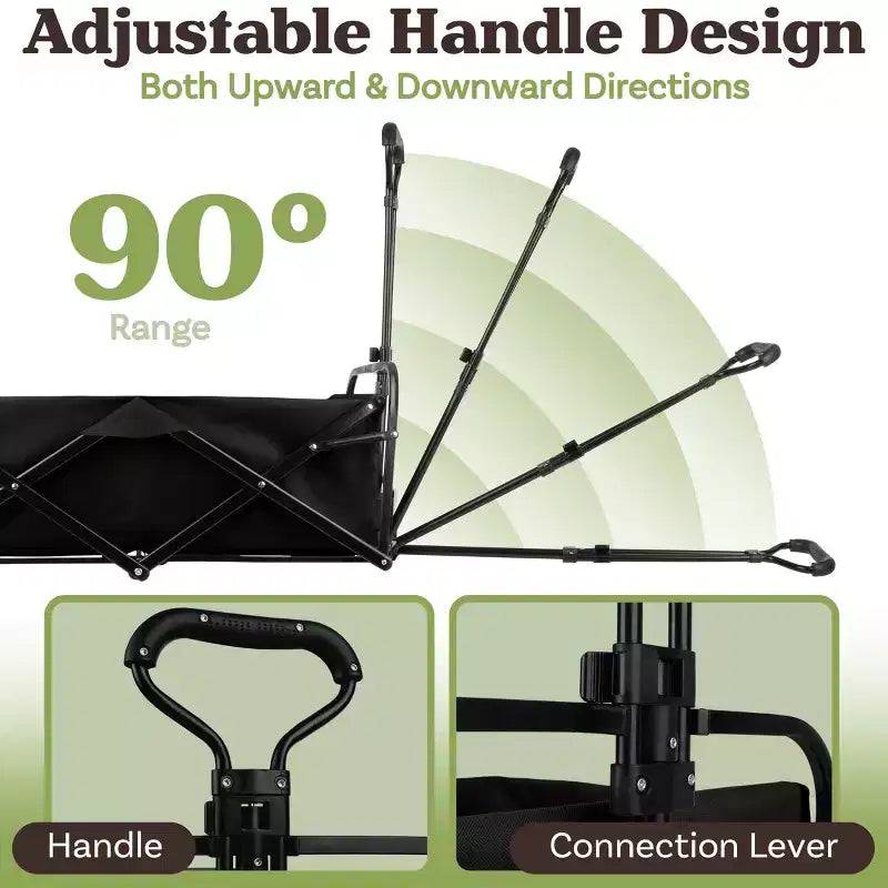 Pure Garden Collapsible Wagon Folding Cart