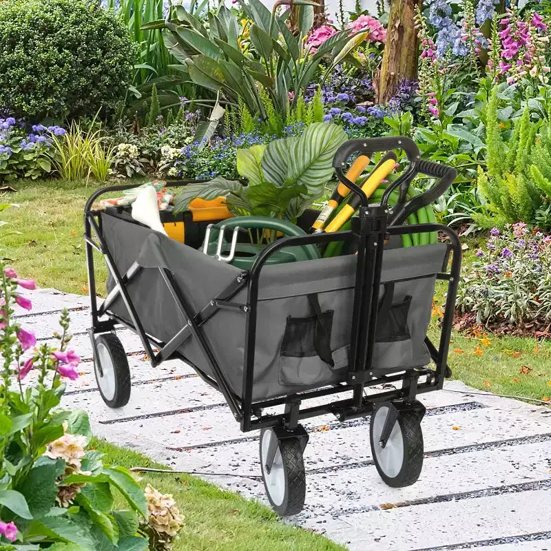 Pure Garden Collapsible Wagon Folding Cart