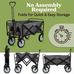 Pure Garden Collapsible Wagon Folding Cart