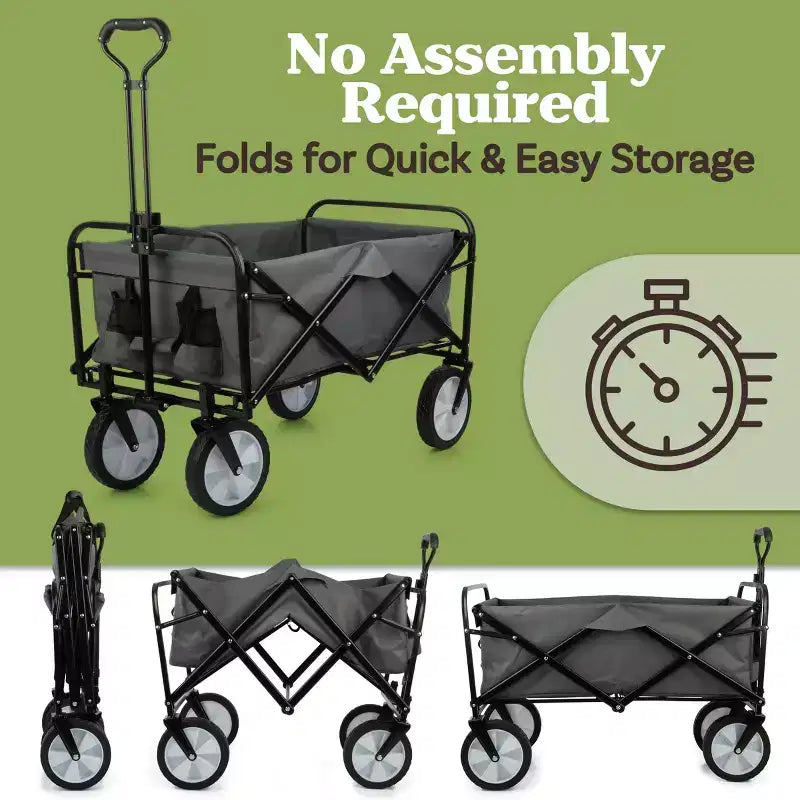 Pure Garden Collapsible Wagon Folding Cart