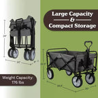Pure Garden Collapsible Wagon Folding Cart