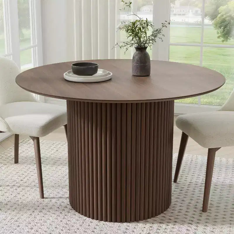 PexFix 46 Round Solid Wood Dining Table Kitchen Tables