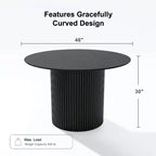 PexFix 46 Round Solid Wood Dining Table Kitchen Tables