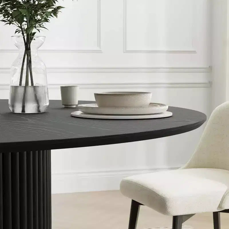 PexFix 46 Round Solid Wood Dining Table Kitchen Tables