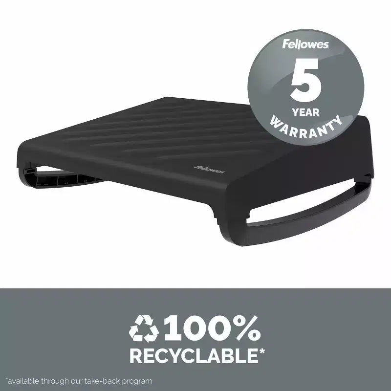 Fellowes Bretya Poggiapiedi Ergonomico, 100016562, Nero