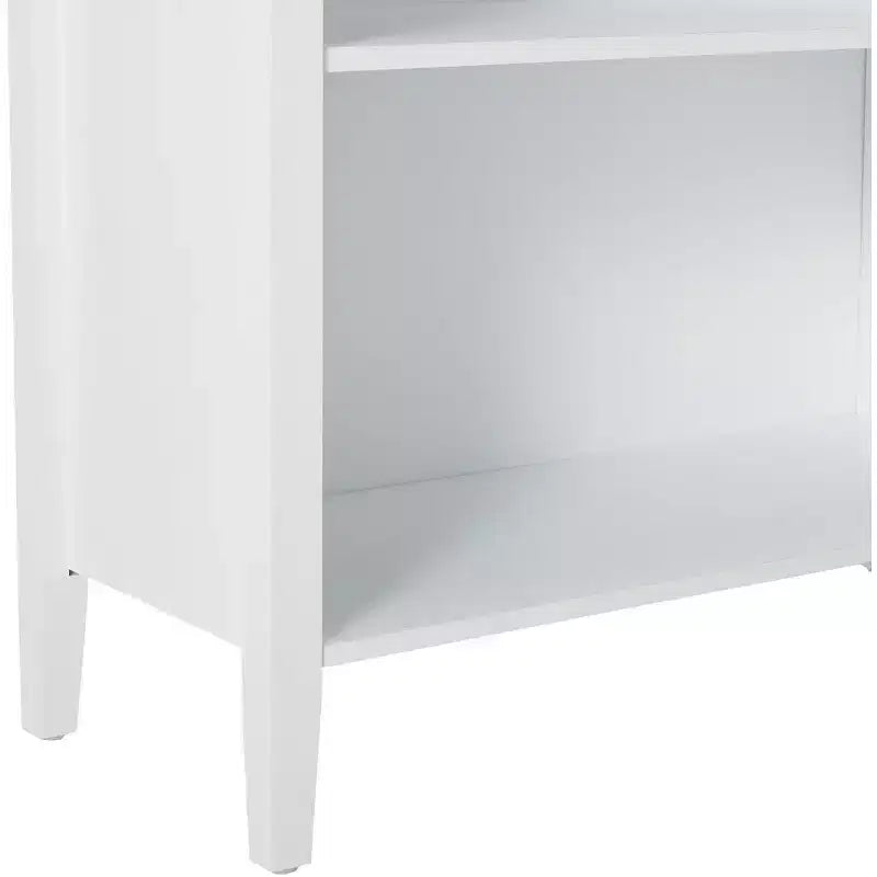 Kings Brand Furniture Libreria a 4 Ripiani in Legno Finitura Bianca